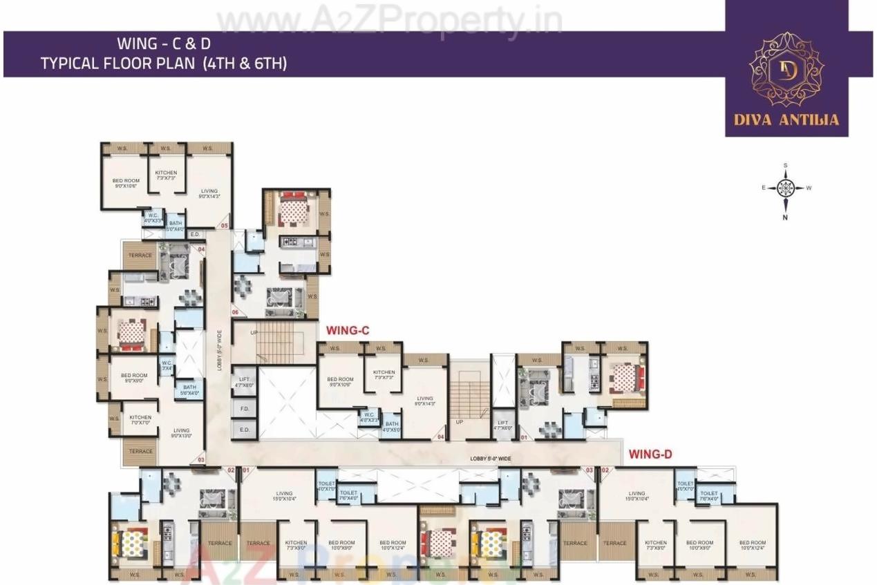 Layout of real estate project Diva Antilia located at Karade-kh, Raigarh, Maharashtra