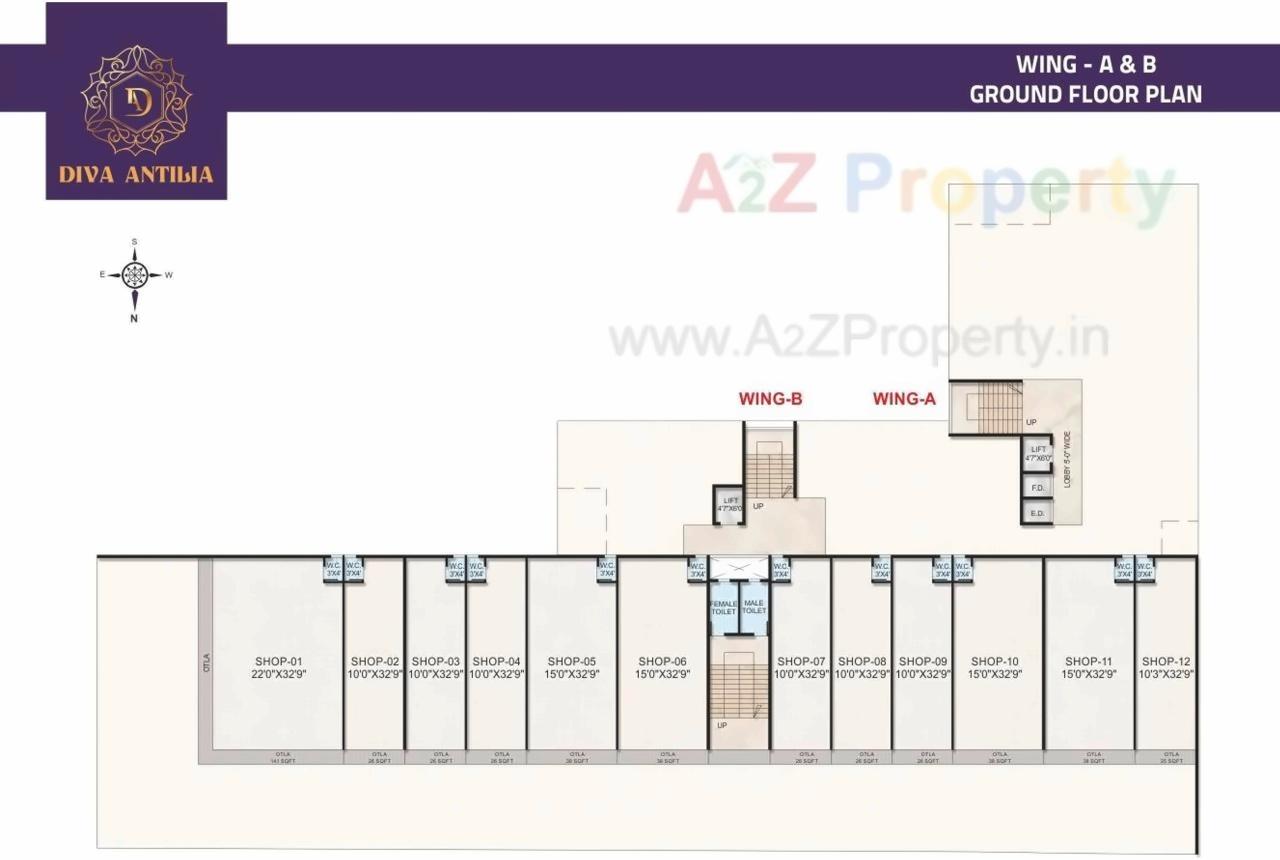 Layout of real estate project Diva Antilia located at Karade-kh, Raigarh, Maharashtra