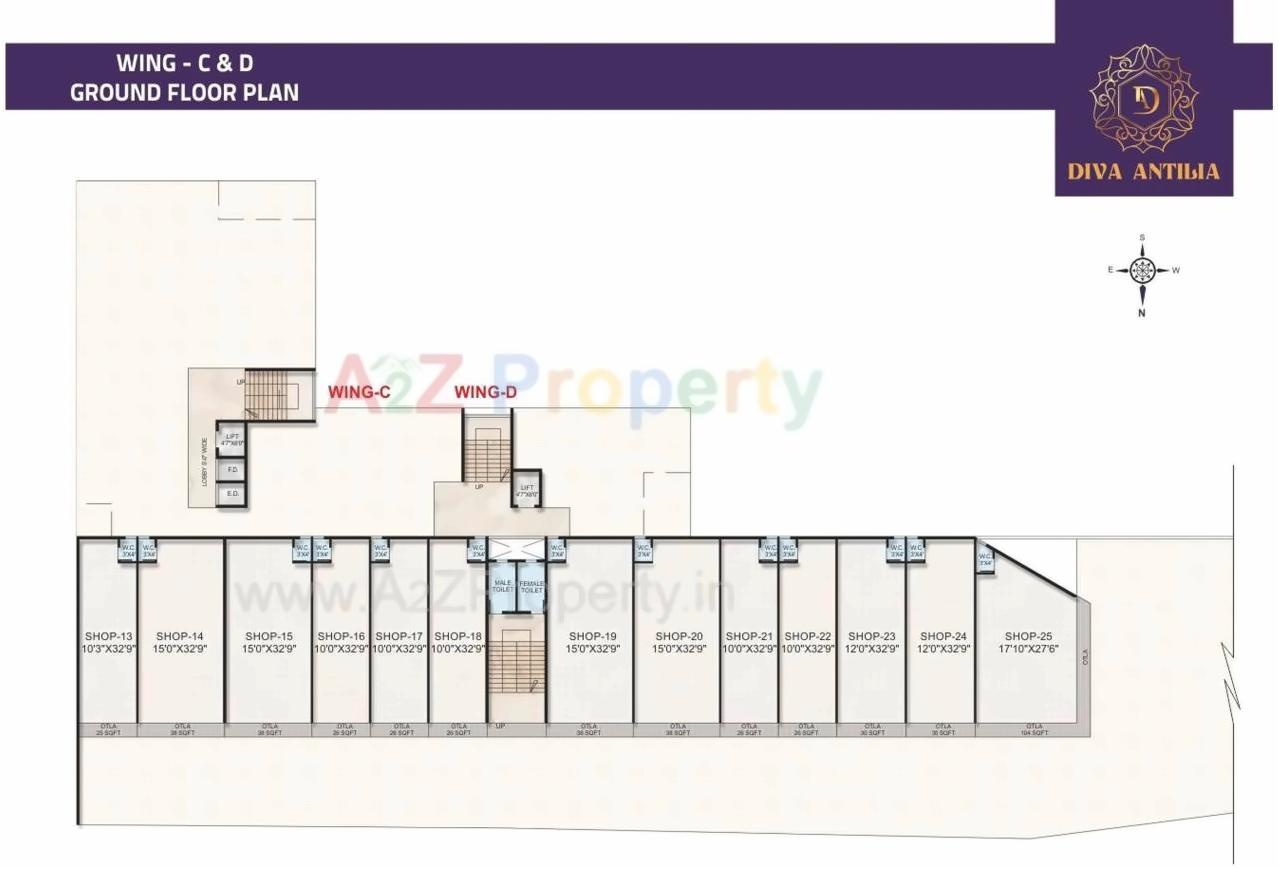Layout of real estate project Diva Antilia located at Karade-kh, Raigarh, Maharashtra