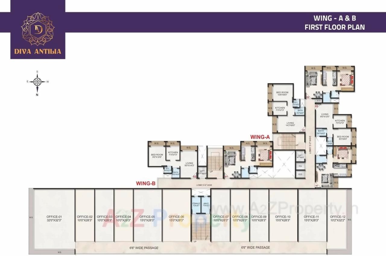Layout of real estate project Diva Antilia located at Karade-kh, Raigarh, Maharashtra