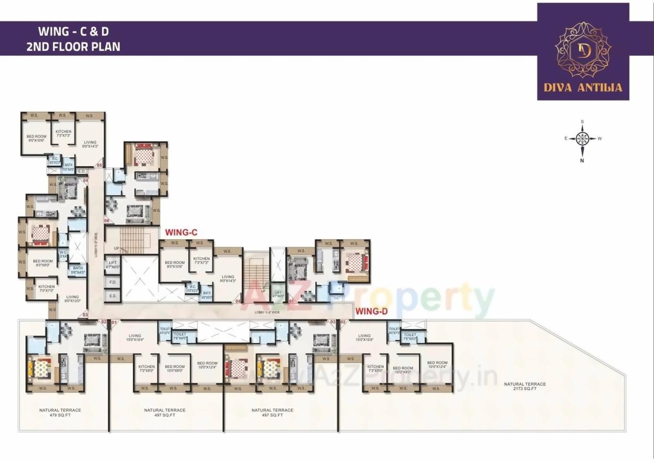 Layout of real estate project Diva Antilia located at Karade-kh, Raigarh, Maharashtra