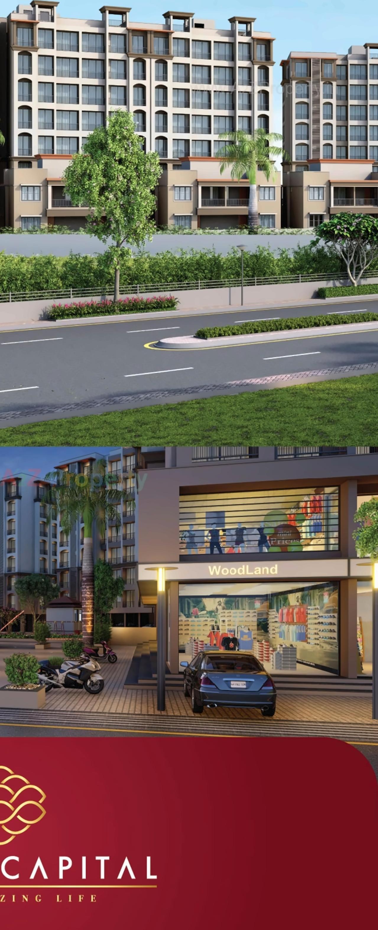3D Elevation of real estate project Divine Capital located at Dhamote, Raigarh, Maharashtra