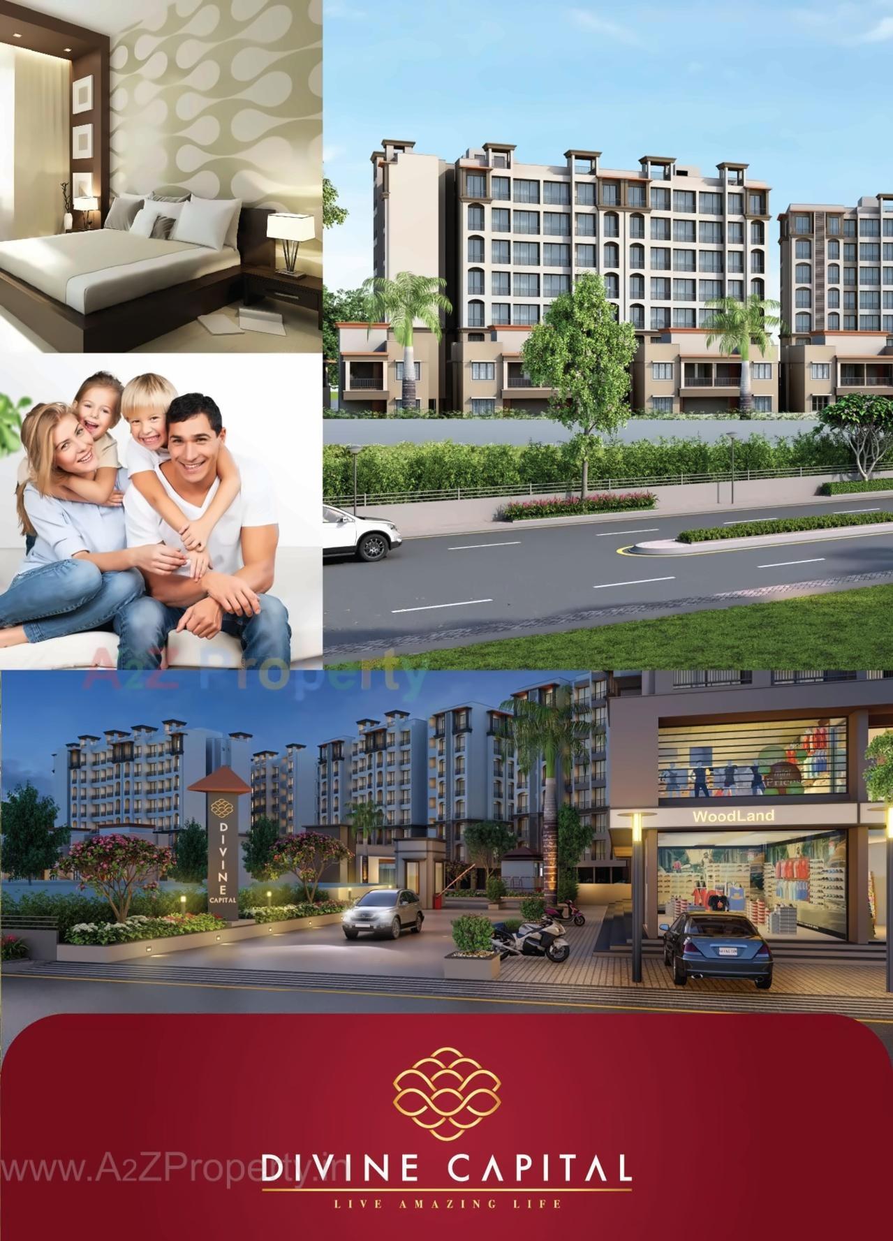 3D Elevation of real estate project Divine Capital located at Dhamote, Raigarh, Maharashtra