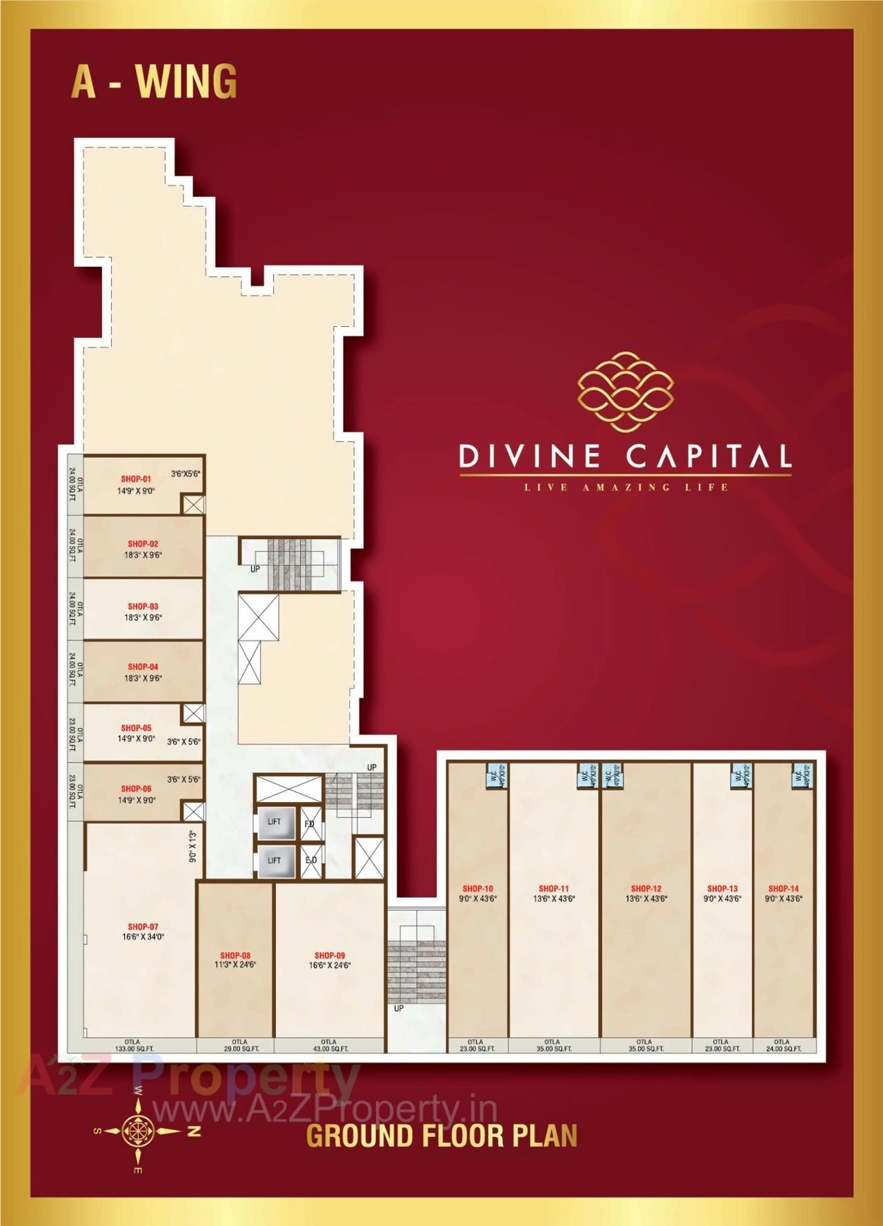 Layout of real estate project Divine Capital located at Dhamote, Raigarh, Maharashtra