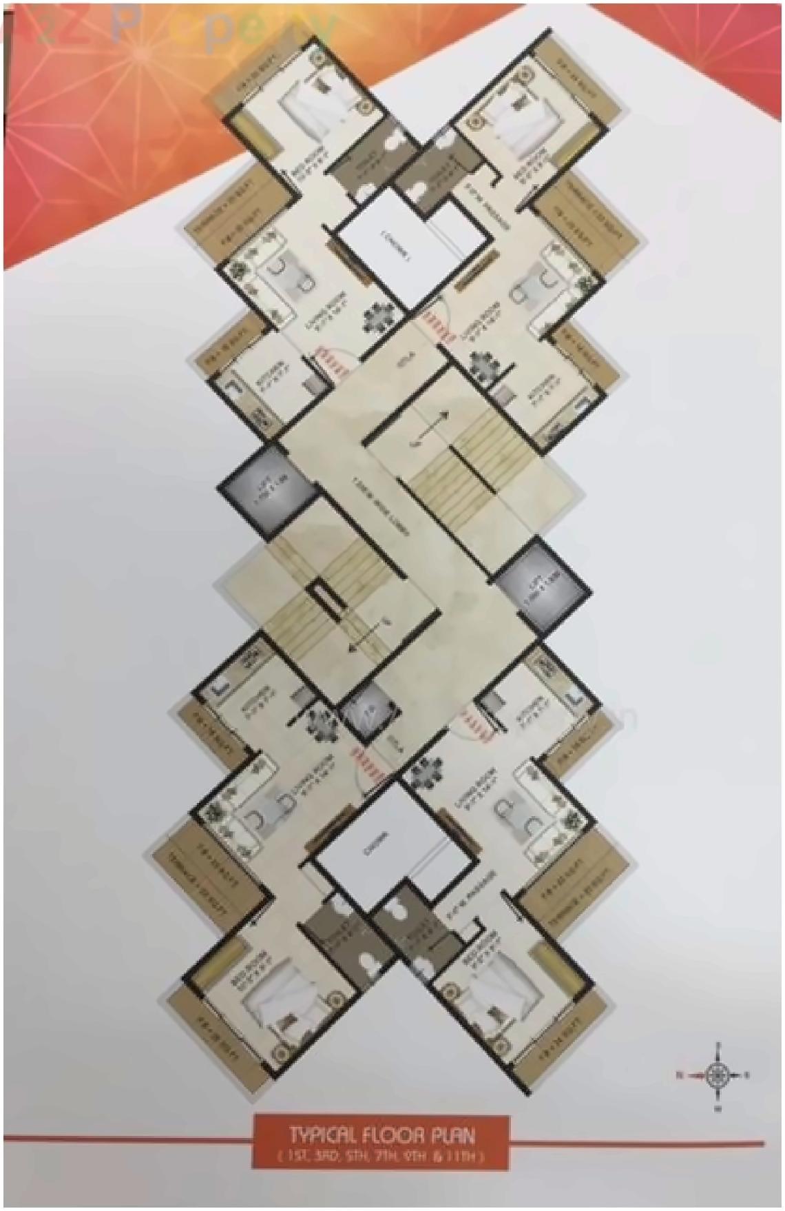 Layout of real estate project Dream Onyx located at Ulawe, Raigarh, Maharashtra