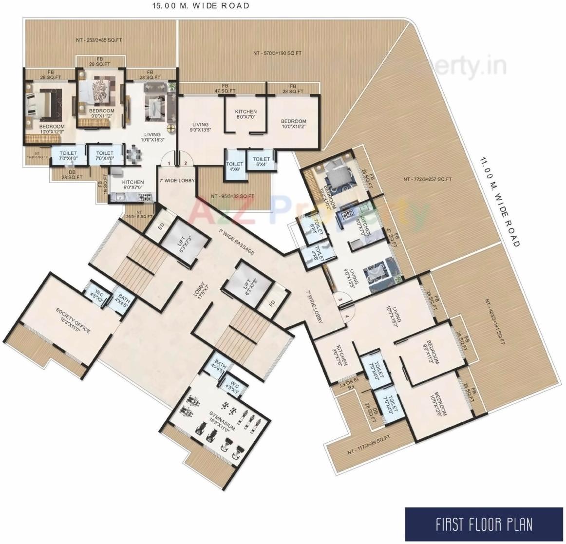 Layout of real estate project Elegant Iona located at Karanjade, Raigarh, Maharashtra