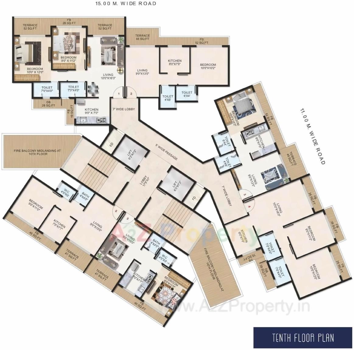 Layout of real estate project Elegant Iona located at Karanjade, Raigarh, Maharashtra