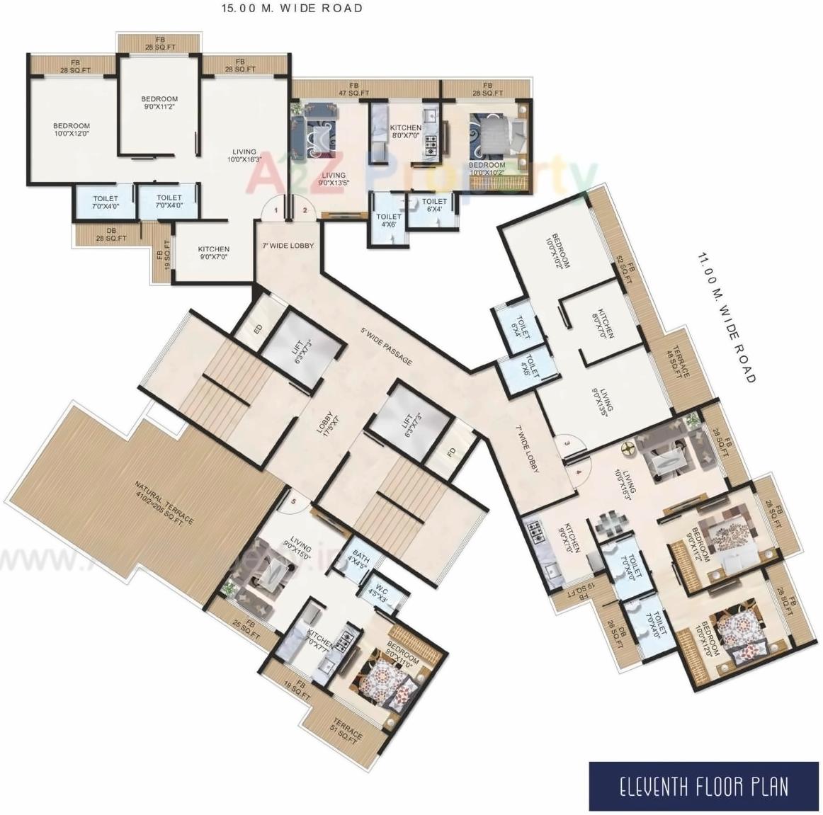 Layout of real estate project Elegant Iona located at Karanjade, Raigarh, Maharashtra
