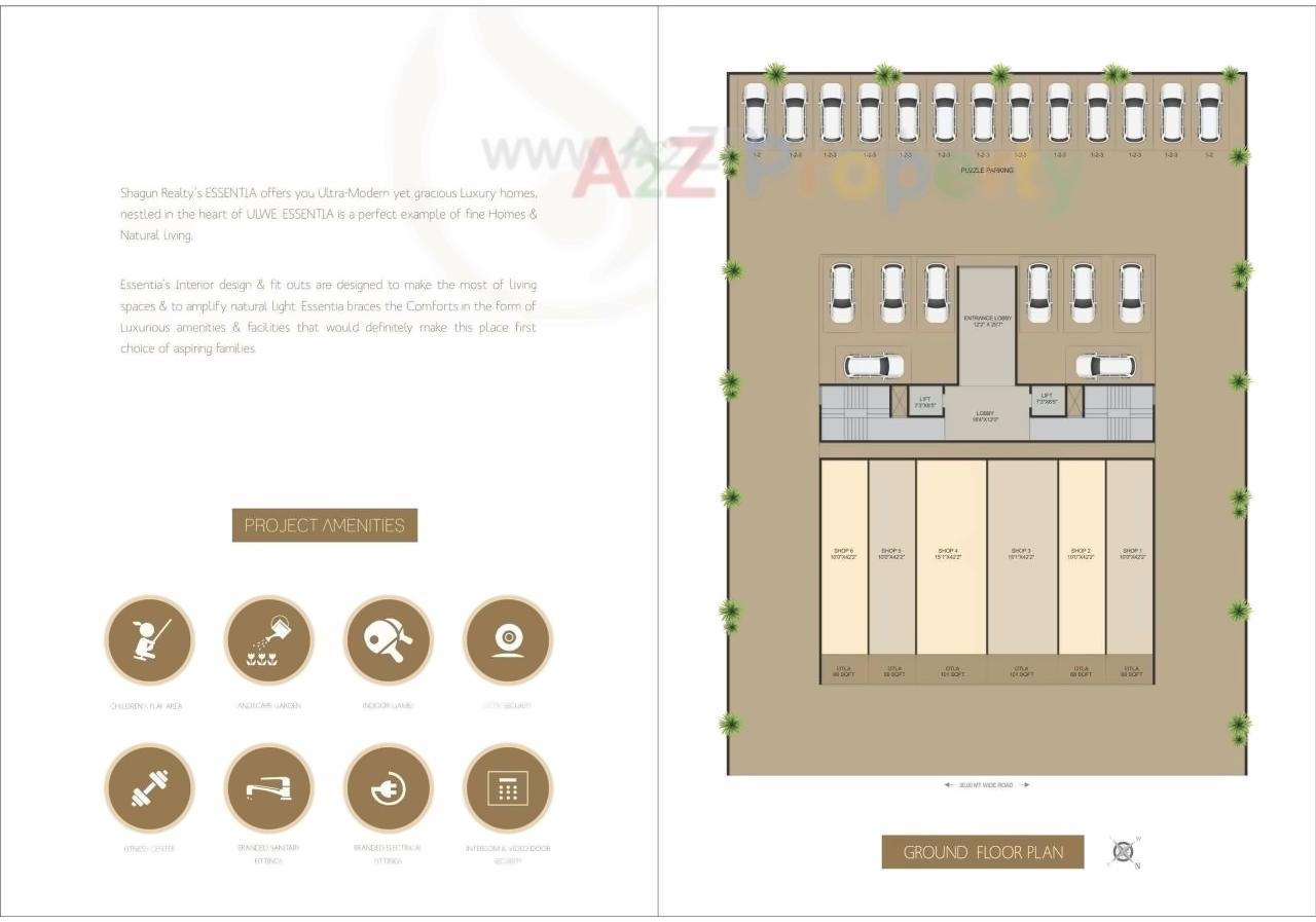 Layout of real estate project Essentia located at Ulawe, Raigarh, Maharashtra