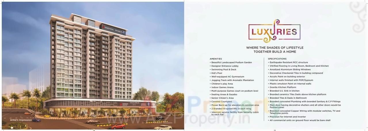 3D Elevation of real estate project Excelencia located at Bokadvira, Raigarh, Maharashtra