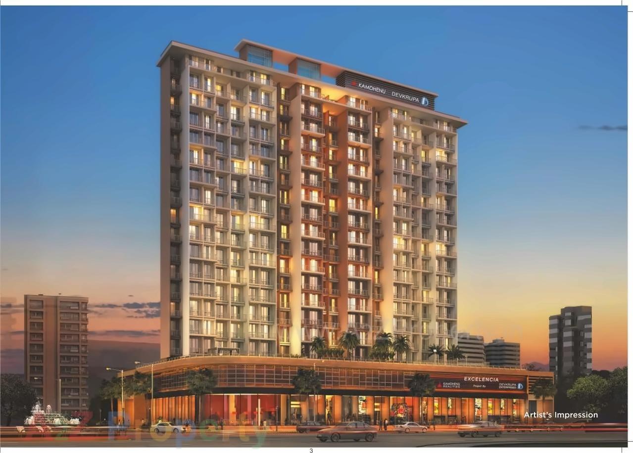 3D Elevation of real estate project Excelencia located at Bokadvira, Raigarh, Maharashtra