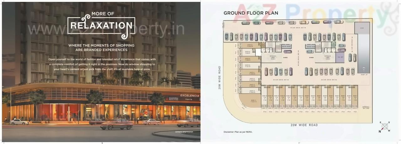 Layout of real estate project Excelencia located at Bokadvira, Raigarh, Maharashtra