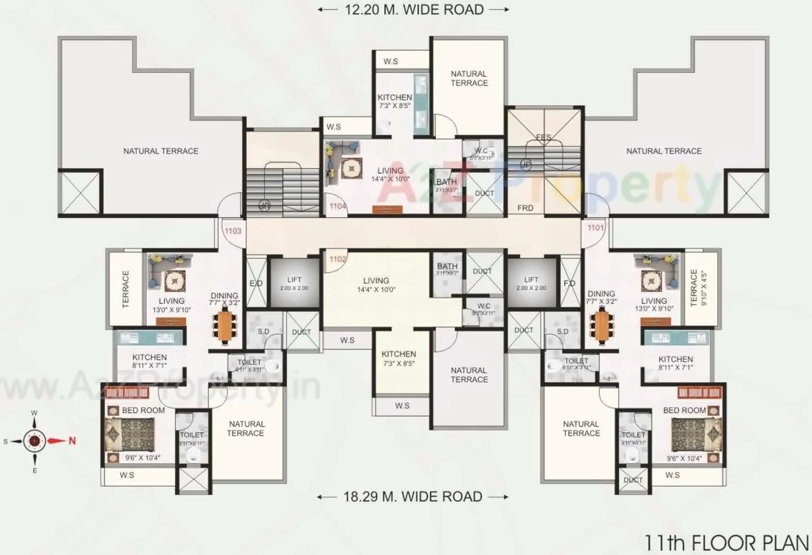Layout of real estate project Future Heights located at Panvel, Raigarh, Maharashtra