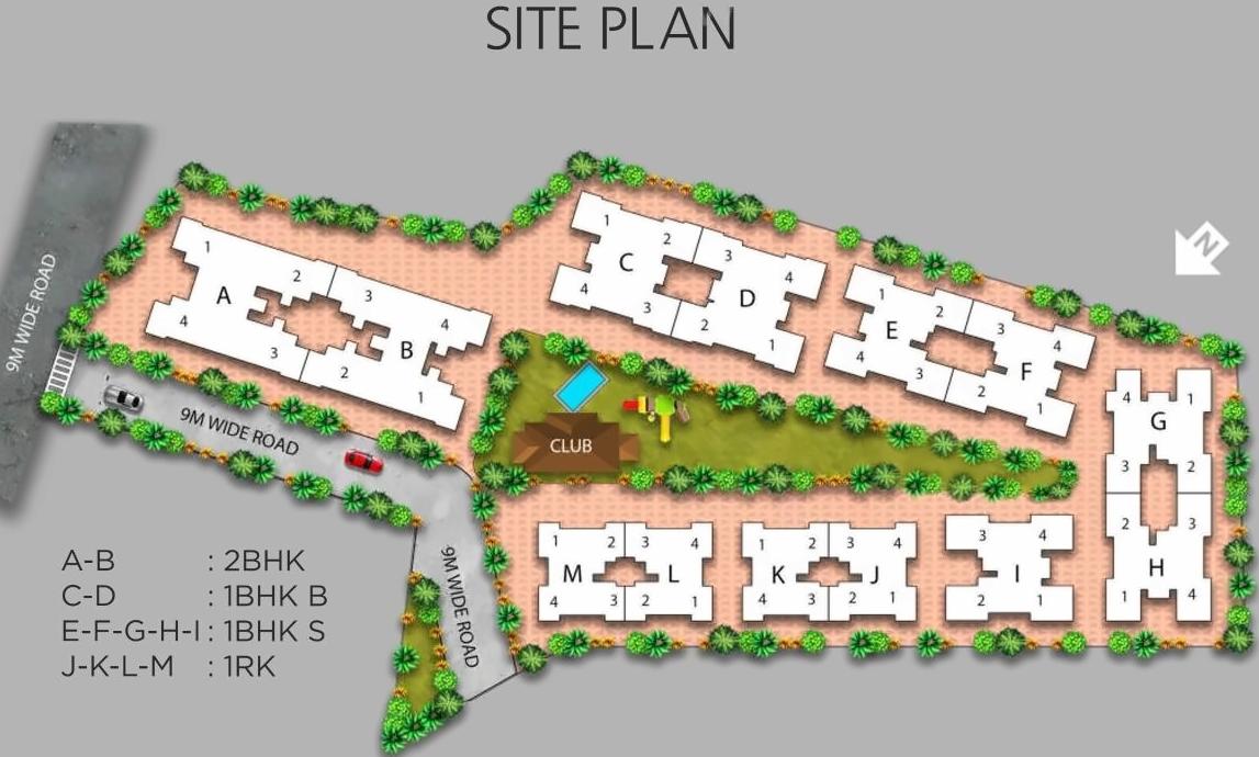 Layout of real estate project Galaxy City located at Jite, Raigarh, Maharashtra