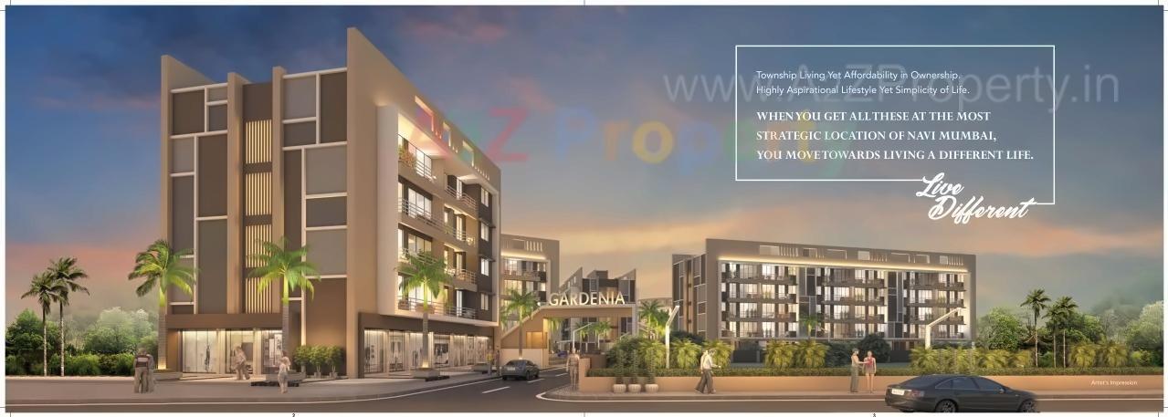 3D Elevation of real estate project Gardenia located at Koyana-velhe, Raigarh, Maharashtra