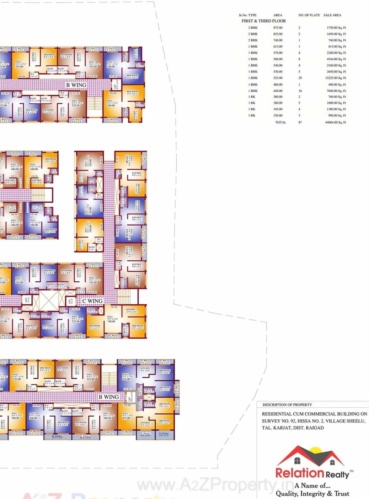 Layout of real estate project Gokuldham located at Shelu, Raigarh, Maharashtra