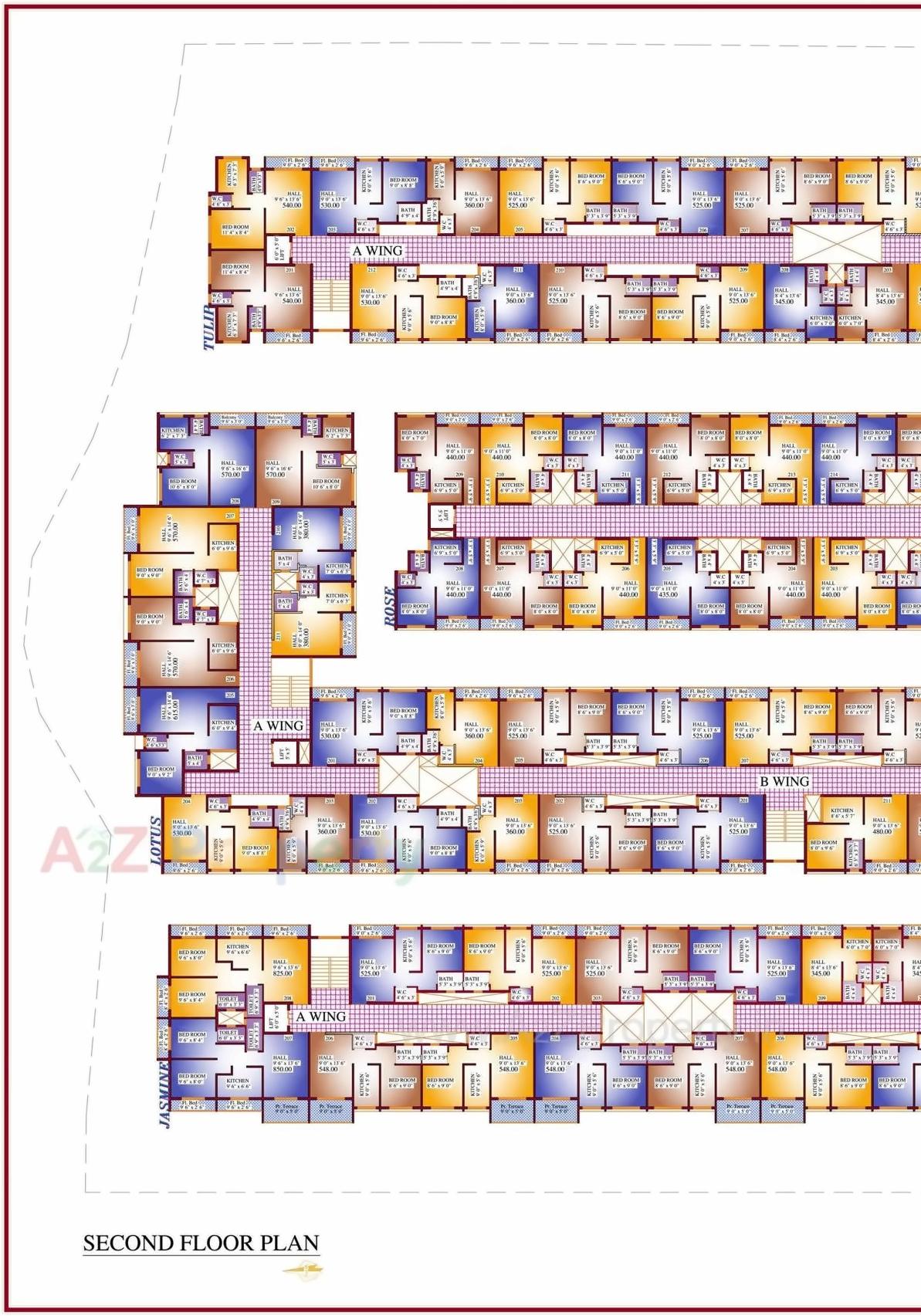 Layout of real estate project Gokuldham located at Shelu, Raigarh, Maharashtra