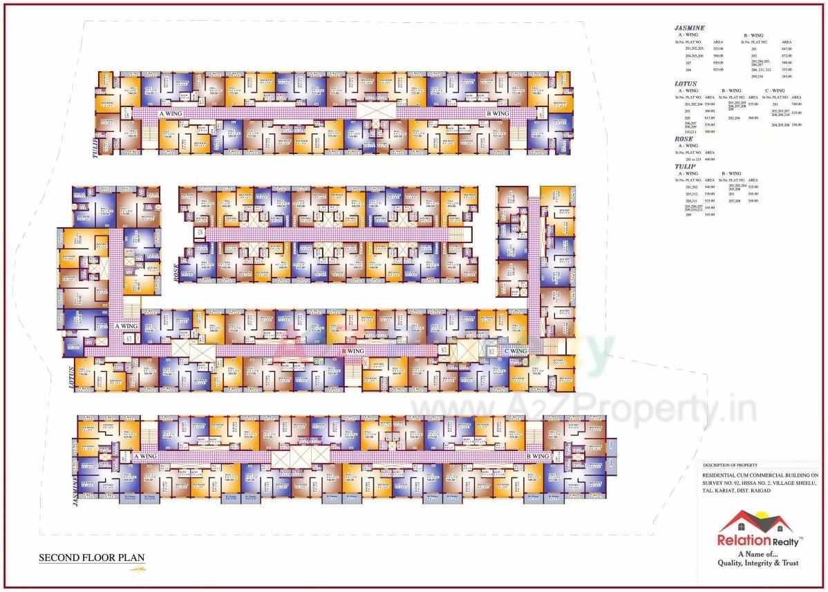 Layout of real estate project Gokuldham located at Shelu, Raigarh, Maharashtra