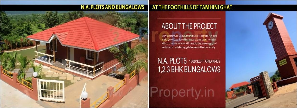 3D Elevation of real estate project Gold Valley Konkan Sect located at Warachiwadi, Raigarh, Maharashtra