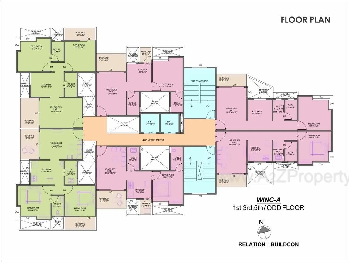 Layout of real estate project Green City located at Khardi-bk, Raigarh, Maharashtra