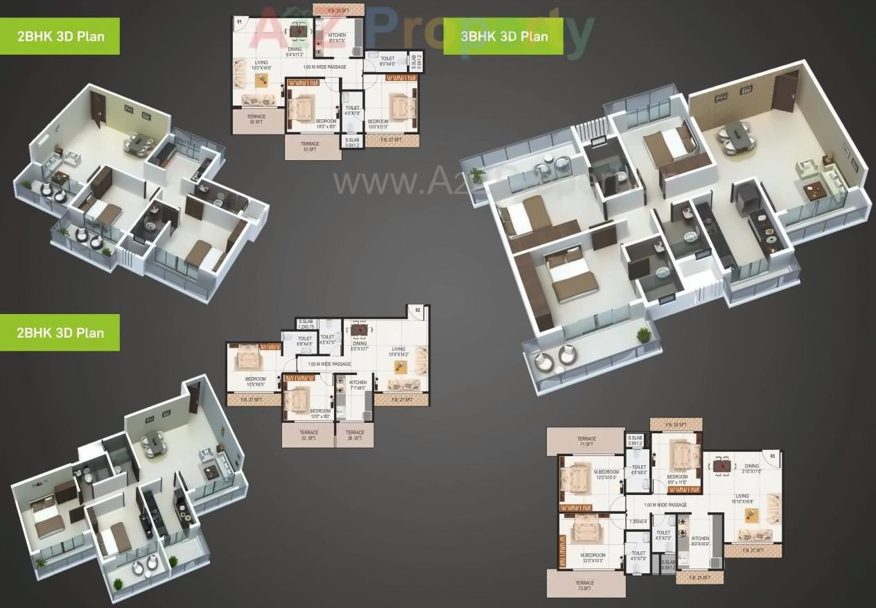 Layout of real estate project Greenwoods located at Kharghar, Raigarh, Maharashtra