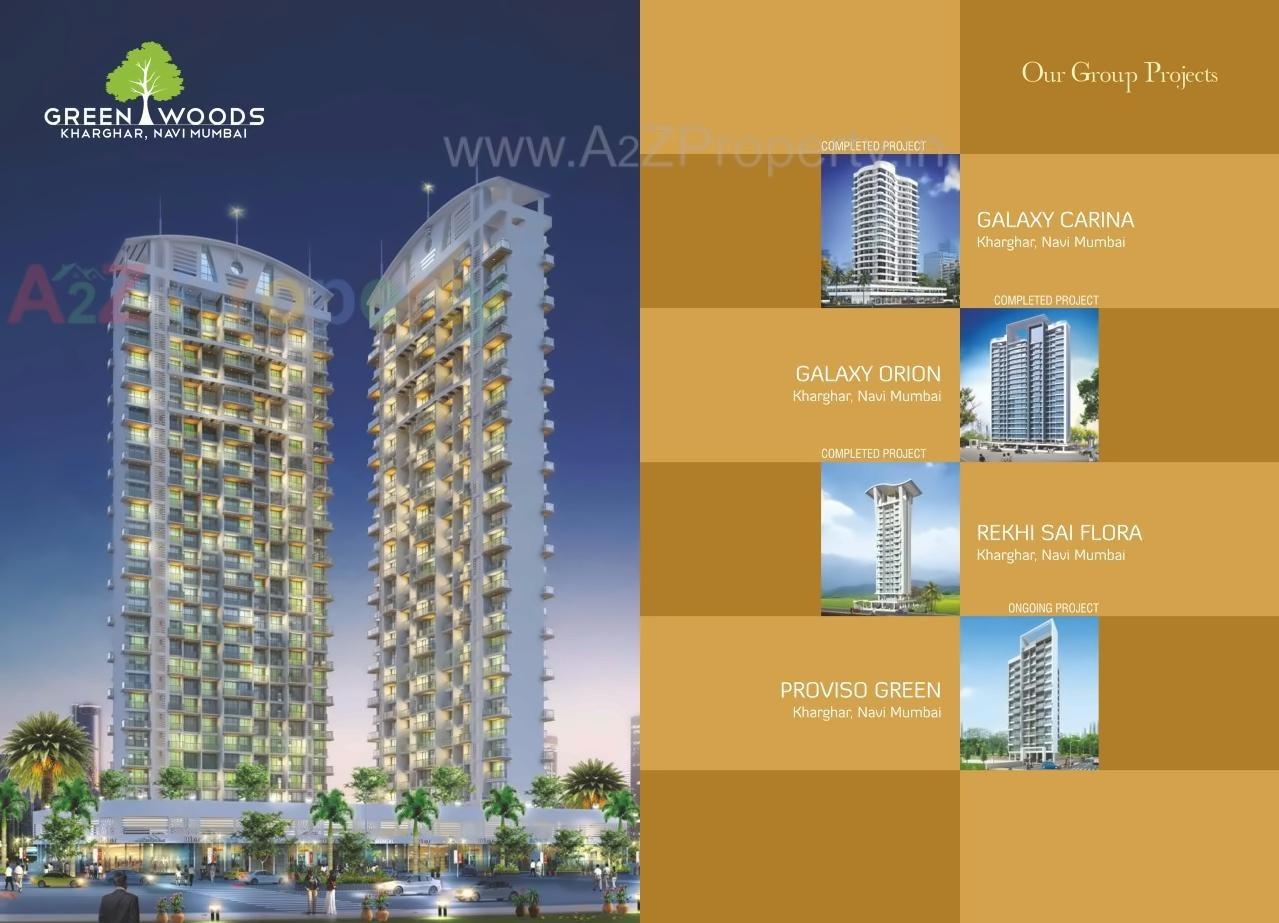 3D Elevation of real estate project Greenwoods located at Kharghar, Raigarh, Maharashtra