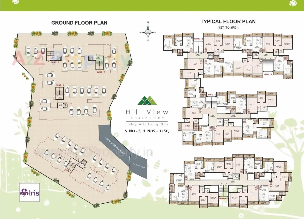 Layout of real estate project Hill View Residency located at Nevali, Raigarh, Maharashtra