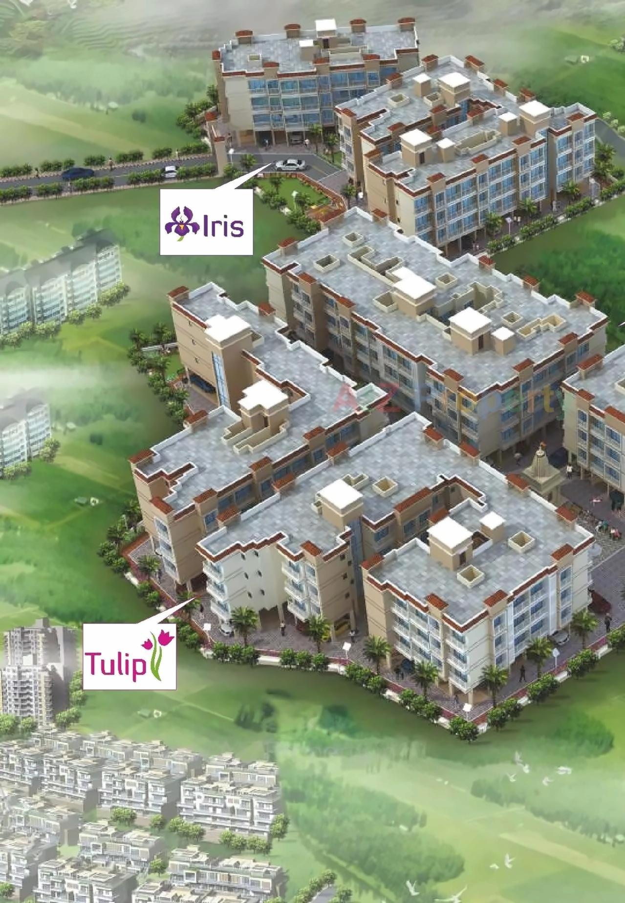 3D Elevation of real estate project Hill View Residency located at Nevali, Raigarh, Maharashtra