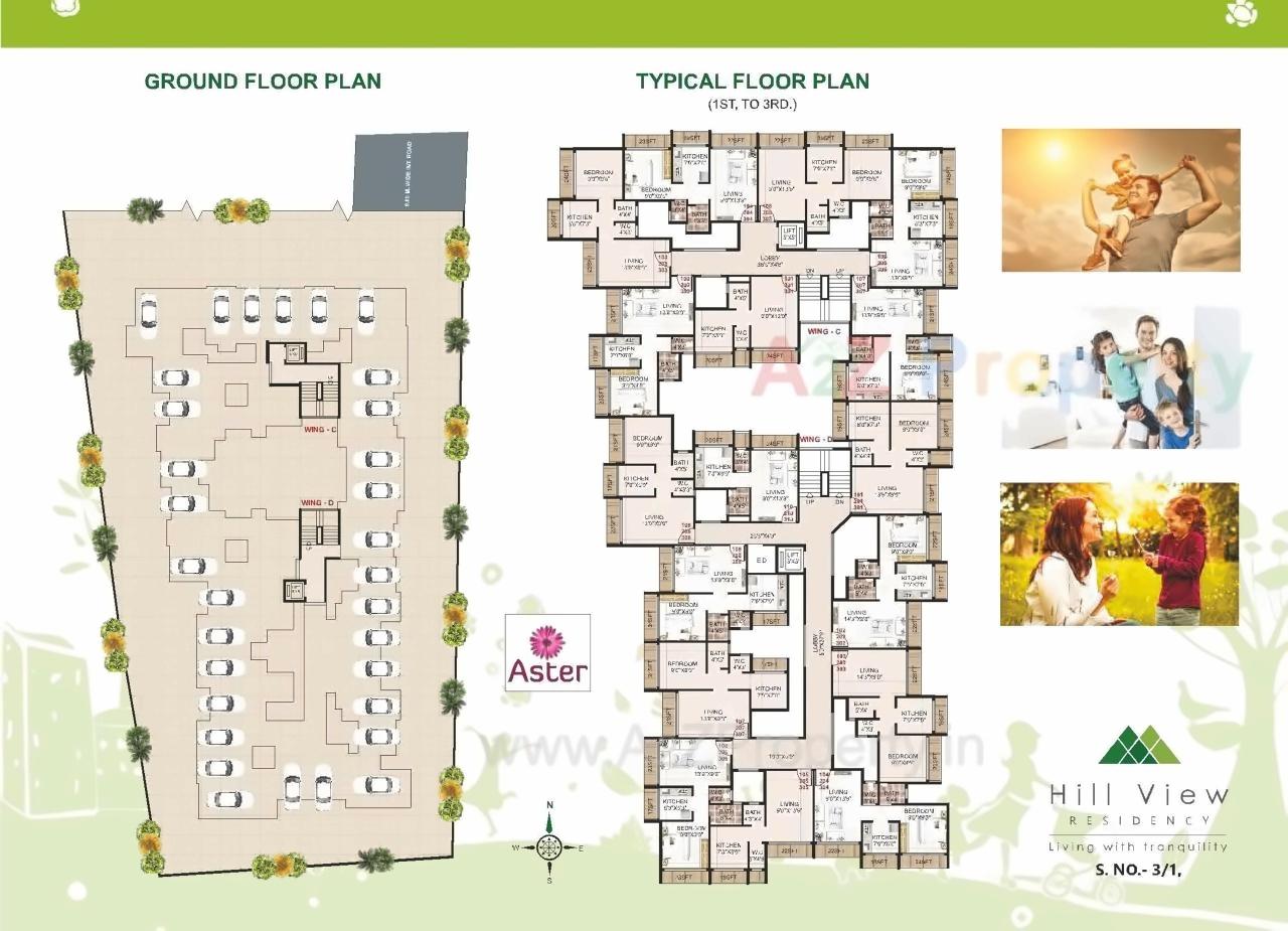 Layout of real estate project Hill View Residency located at Nevali, Raigarh, Maharashtra