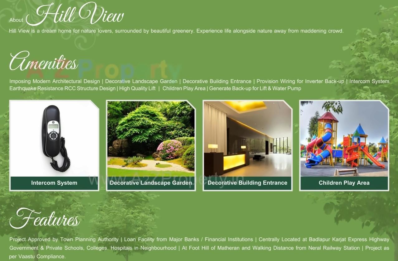  of real estate project Hill View located at Neral, Raigarh, Maharashtra