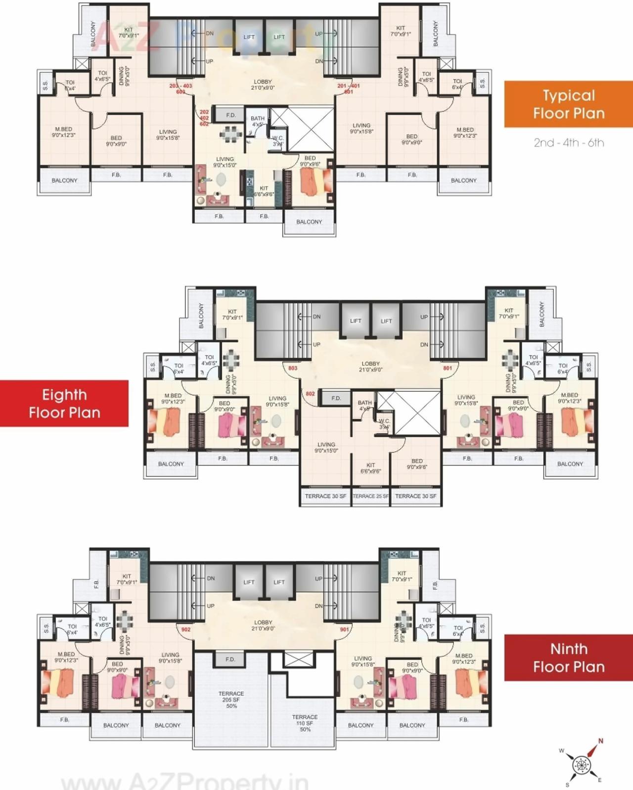 Layout of real estate project Imperial Heights located at Kamothe, Raigarh, Maharashtra