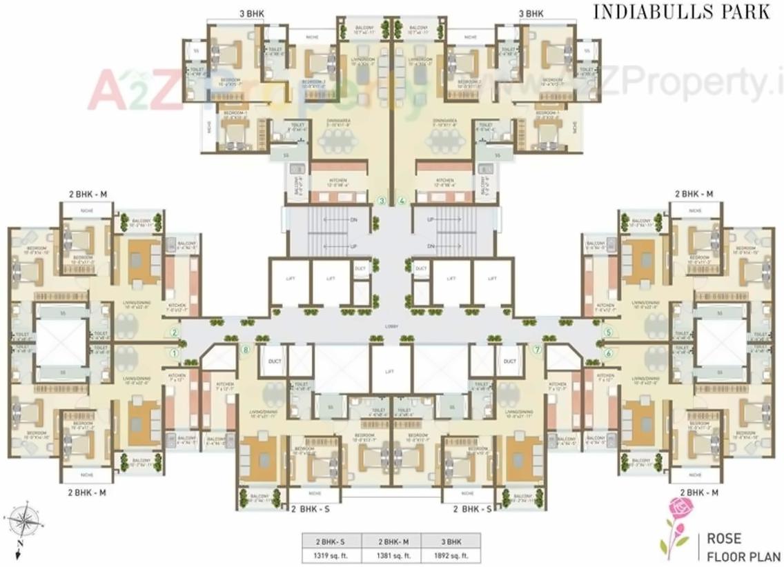 Layout of real estate project Indiabulls Park located at Kon, Raigarh, Maharashtra