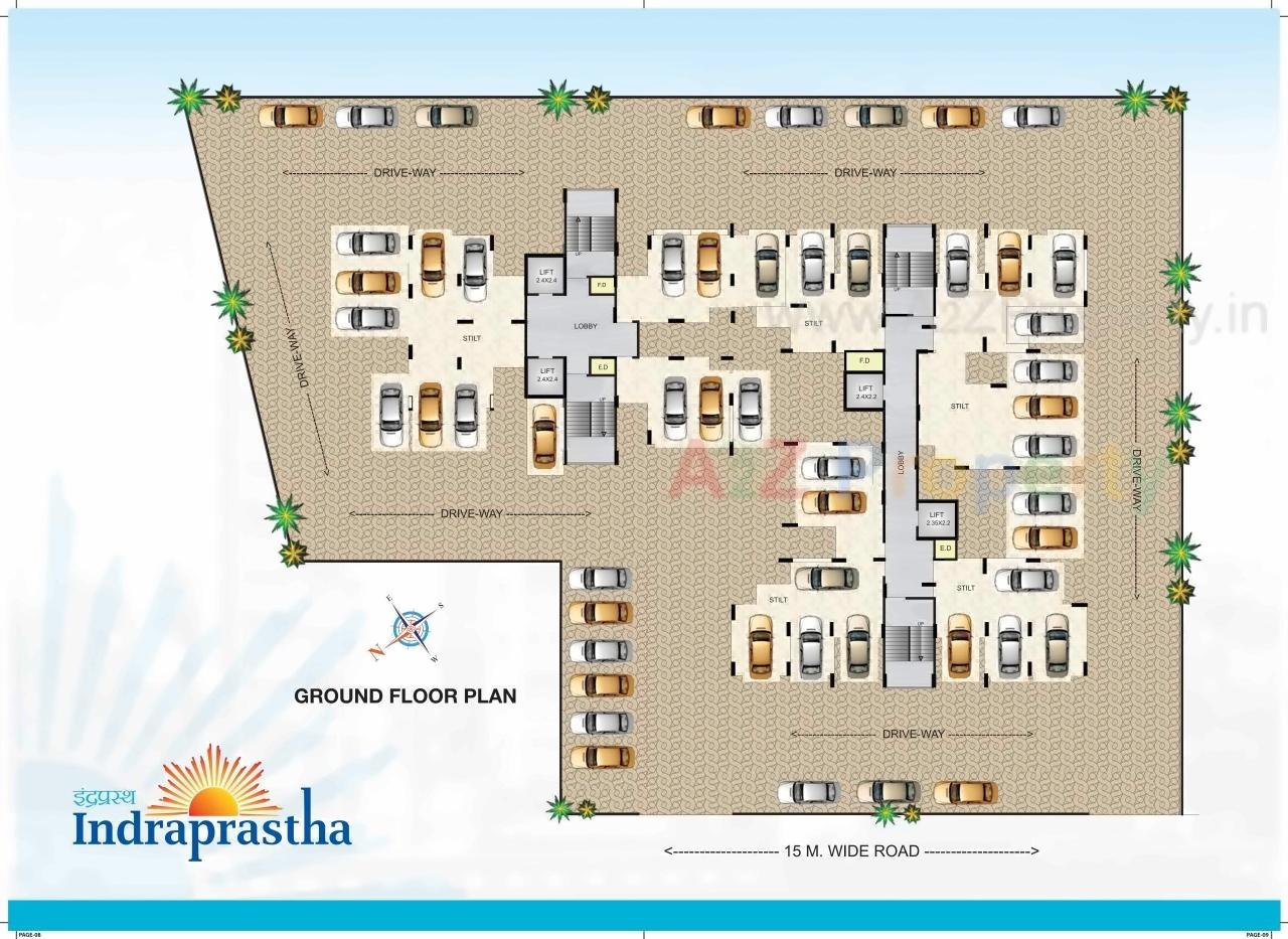 Layout of real estate project Indraprastha located at Karanjade, Raigarh, Maharashtra