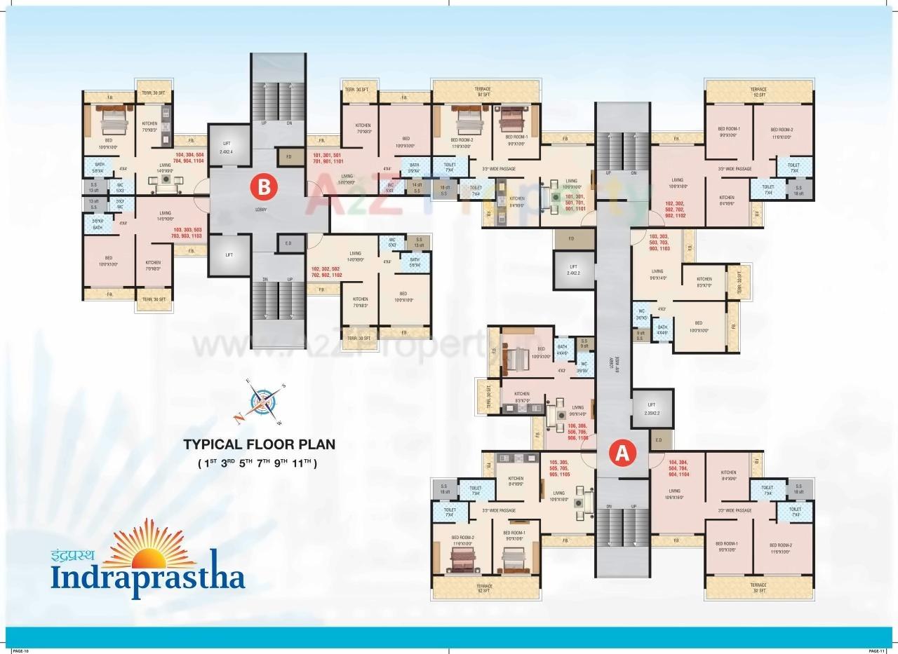 Layout of real estate project Indraprastha located at Karanjade, Raigarh, Maharashtra