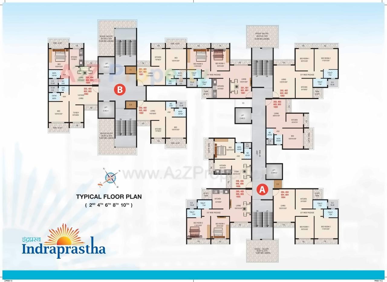 Layout of real estate project Indraprastha located at Karanjade, Raigarh, Maharashtra