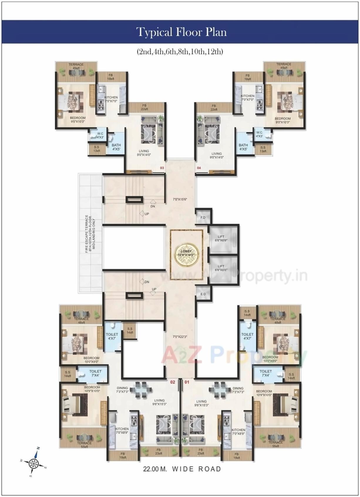Layout of real estate project Infinity Elite located at Bokadvira, Raigarh, Maharashtra