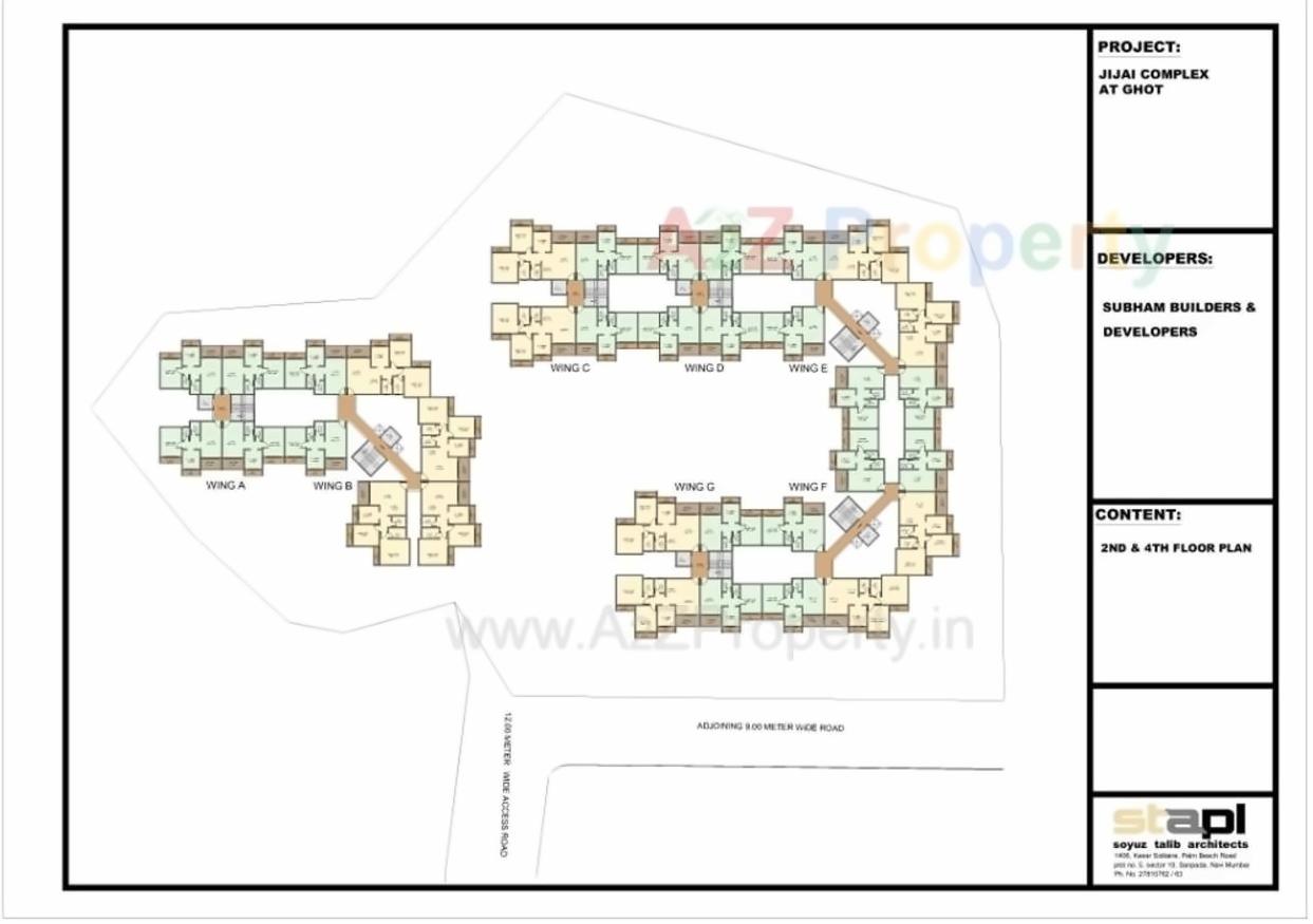 Layout of real estate project Jijai Complex located at Ghot, Raigarh, Maharashtra