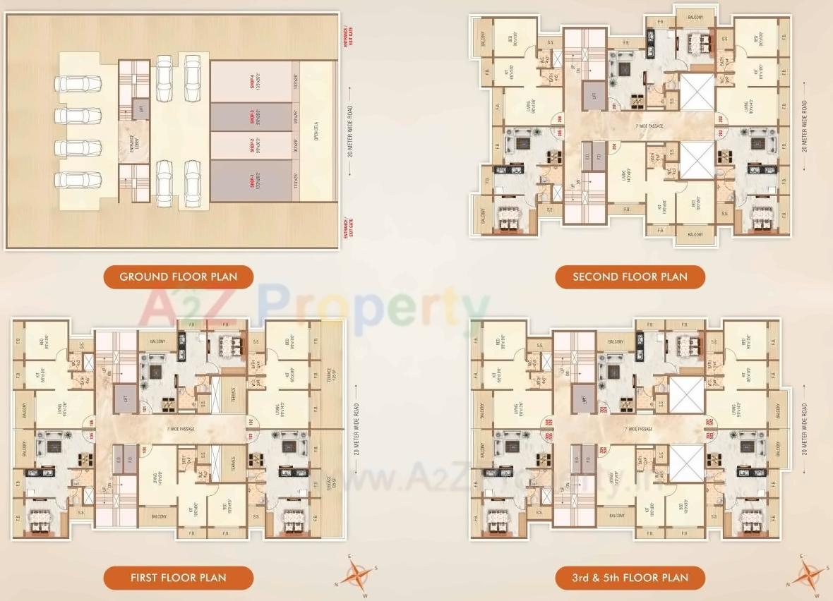 Layout of real estate project Krishna Harmony located at Karanjade, Raigarh, Maharashtra