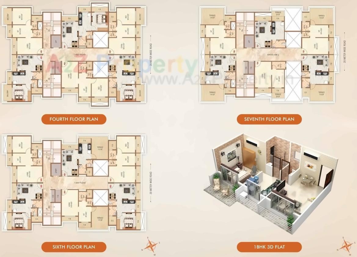 Layout of real estate project Krishna Harmony located at Karanjade, Raigarh, Maharashtra