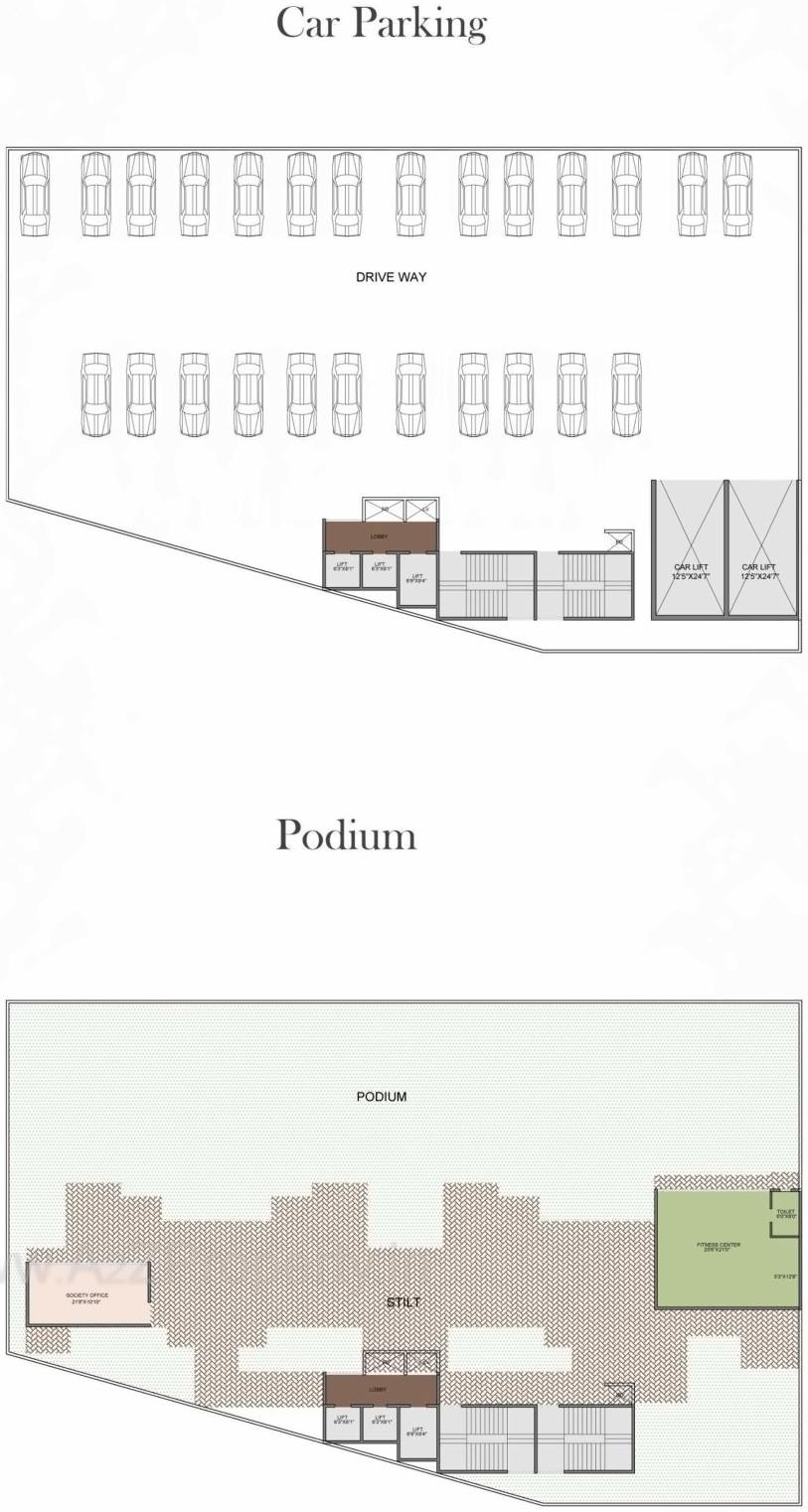 Layout of real estate project La Palacio located at Ulawe, Raigarh, Maharashtra