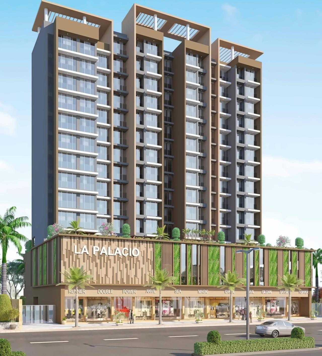 3D Elevation of real estate project La Palacio located at Ulawe, Raigarh, Maharashtra