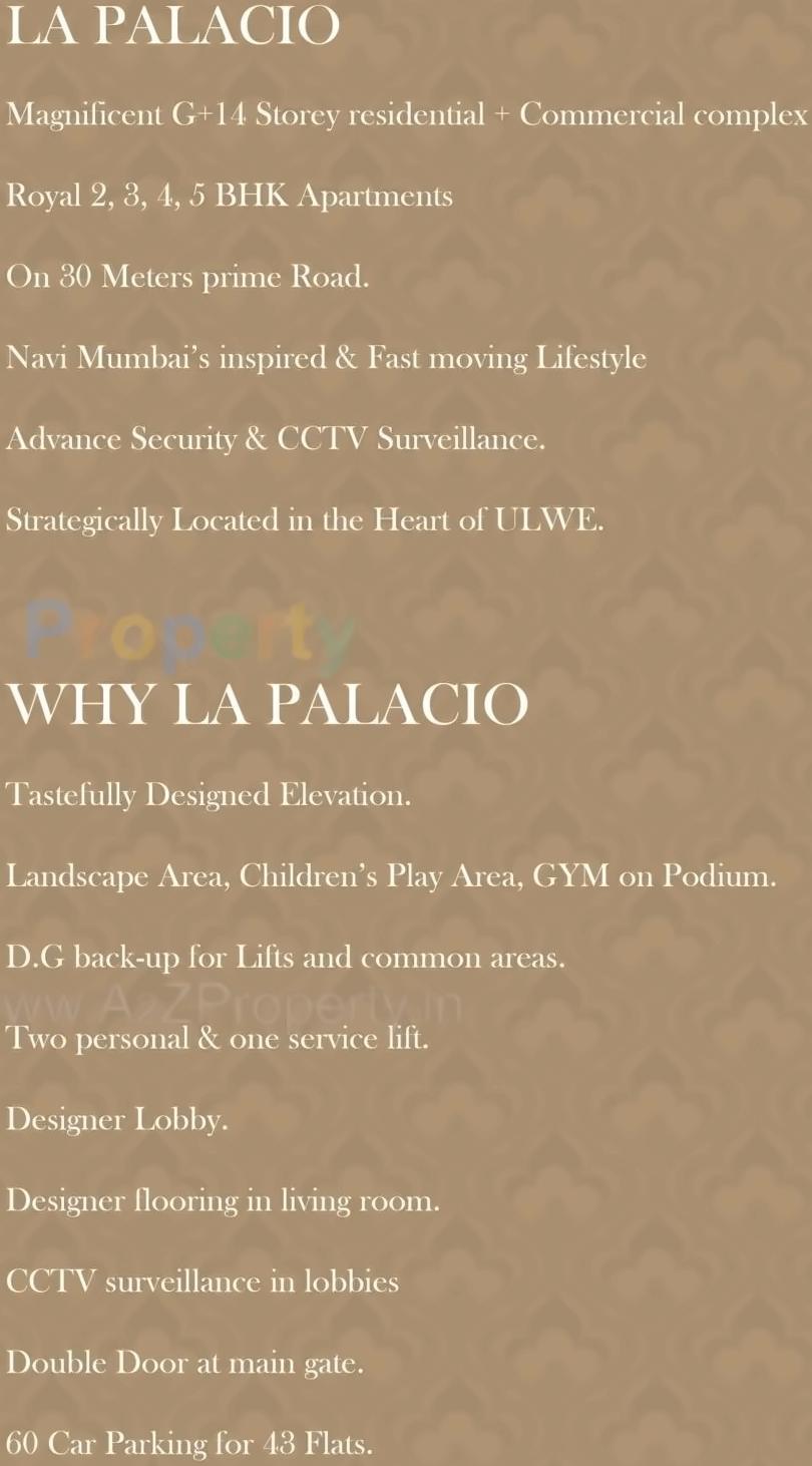  of real estate project La Palacio located at Ulawe, Raigarh, Maharashtra