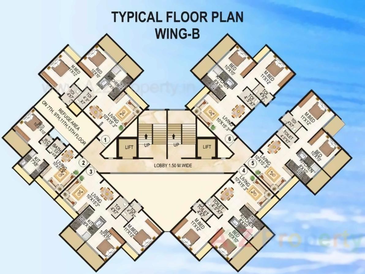 Layout of real estate project La Riveria located at Panvel, Raigarh, Maharashtra