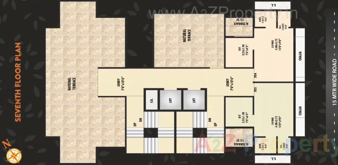Layout of real estate project Landmaark Luxuria located at Ulawe, Raigarh, Maharashtra