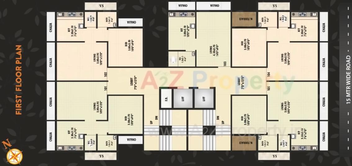 Layout of real estate project Landmaark Luxuria located at Ulawe, Raigarh, Maharashtra