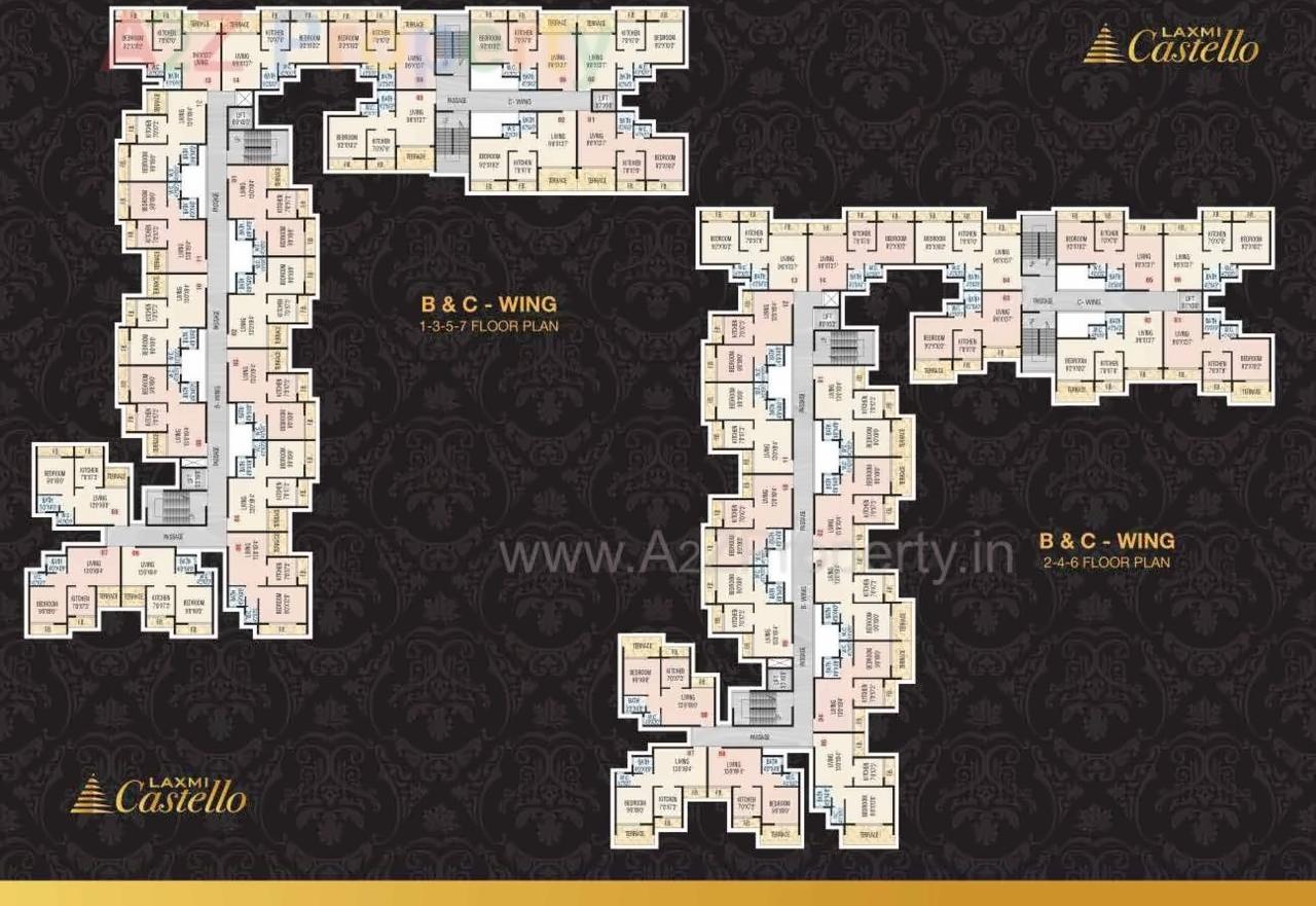 Layout of real estate project Laxmi Castello located at Bopele, Raigarh, Maharashtra