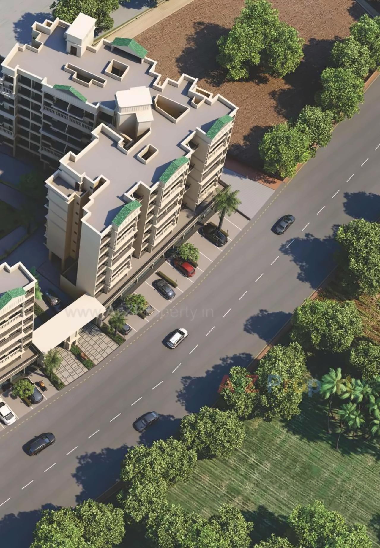 3D Elevation of real estate project Laxmi Orchid located at Dhamote, Raigarh, Maharashtra