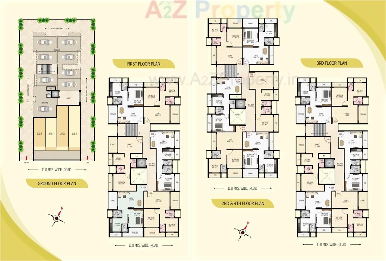 Layout of real estate project Leaf Villa located at Bokadvira, Raigarh, Maharashtra
