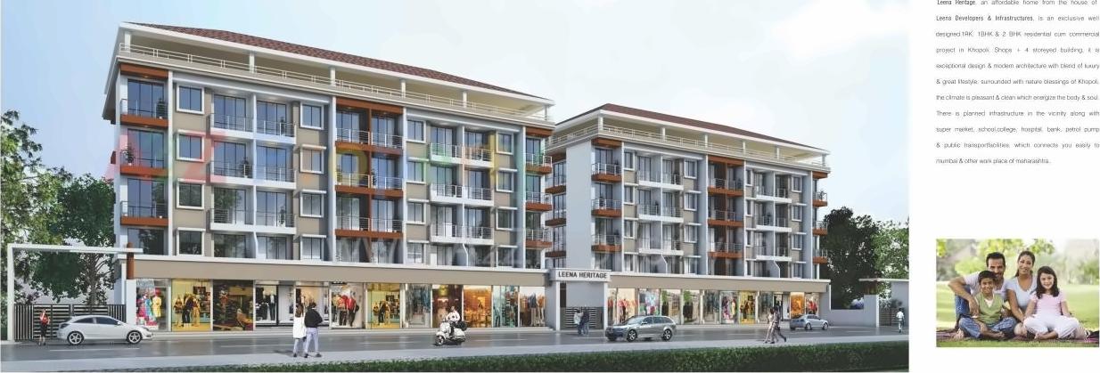 3D Elevation of real estate project Leena Heritage located at Khopoli, Raigarh, Maharashtra