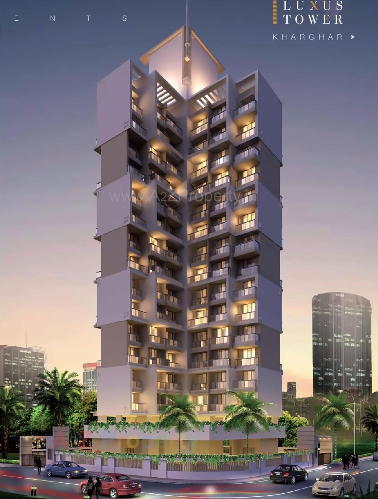 3D Elevation of real estate project Luxus Tower located at Kharghar, Raigarh, Maharashtra